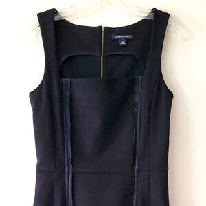 Banana Republic Ponte Square Neck Sleeveless Ribbon Sheath Dress - Size 8